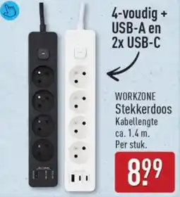 ALDI 4-voudig + usb-a en 2x usb-c aanbieding