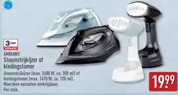 ALDI Stoomstrijkijzer of kledingstomer aanbieding