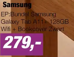 EP EP:Bundel Samsung Galaxy Tab A11+ 128GB Wifi + Bookcover Zwart aanbieding