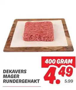 Dekamarkt DEKAVERS MAGER RUNDERGEHAKT aanbieding