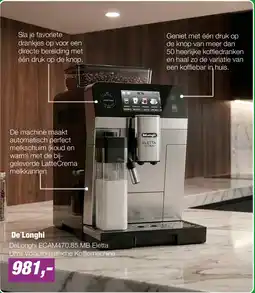 EP DeLonghi ECAM470.85.MB Eletta Ultra Volautomatische Koffiemachine aanbieding