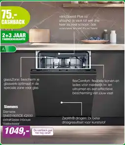 EP Siemens SN65YX05CE iQ500 extraKlasse Inbouw Vaatwasser aanbieding