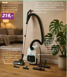 EP BOSCH BGL6HYG1L Serie 6 ProHygienic EXCLUSIV Stofzuiger met Zak aanbieding