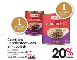 Sligro Coertjens Runderstoofvlees en -goulash aanbieding