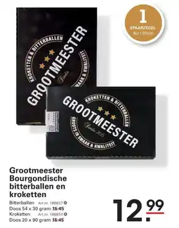 Sligro Grootmeester Bourgondische bitterballen en kroketten aanbieding