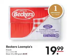 Sligro Beckers Loempia's aanbieding