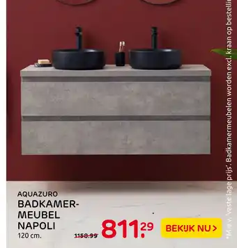 Praxis Aquazuro Badkamermeubel Napoli 120cm aanbieding