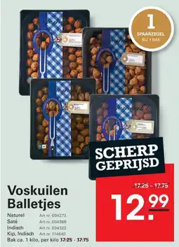 Sligro Voskuilen Balletjes aanbieding