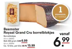 Sligro Beemster Royaal Grand Cru borrelblokjes aanbieding