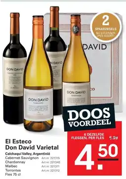 Sligro El Esteco Don David Varietal aanbieding