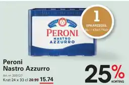 Sligro Peroni Nastro Azzurro aanbieding