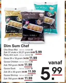 Sligro Dim Sum Chef aanbieding
