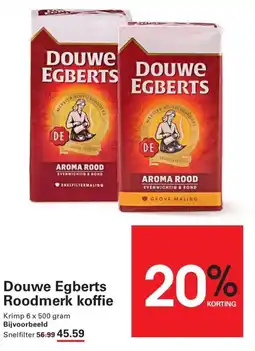 Sligro Douwe Egberts Roodmerk koffie aanbieding