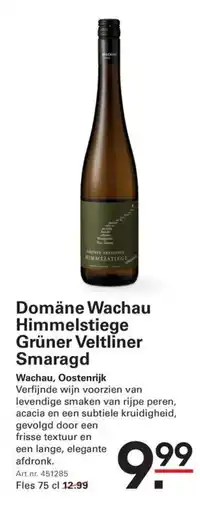 Sligro Domäne Wachau Himmelstiege Grüner Veltliner Smaragd aanbieding