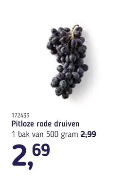 Van Hoeckel Pitloze rode druiven aanbieding