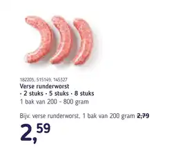 Van Hoeckel Verse runderworst 2 stuks 5 stuks • 8 stuks aanbieding