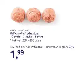 Van Hoeckel Half-om-half gehaktbal 2 stuks 3 stuks • 8 stuks aanbieding