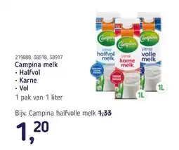 Van Hoeckel Campina melk aanbieding
