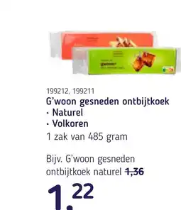 Van Hoeckel G'woon gesneden ontbijtkoek aanbieding