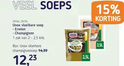 Van Hoeckel Unox vloeibare soep aanbieding
