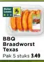 Vomar Voordeelmarkt BBQ Braadworst Texas aanbieding