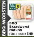 Vomar Voordeelmarkt BBQ Braadworst. Naturel aanbieding