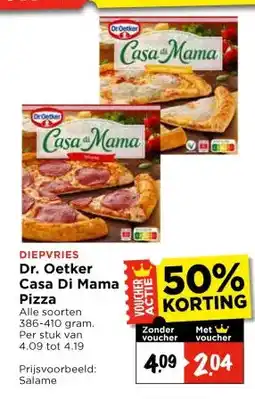 Vomar Voordeelmarkt DIEPVRIES Dr. Oetker Casa Di Mama Pizza aanbieding
