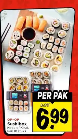 Vomar Voordeelmarkt Sushibox Kodo of Kikai. aanbieding