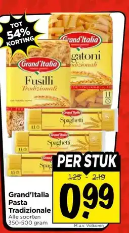 Vomar Voordeelmarkt Grand'Italia Pasta Tradizionale aanbieding