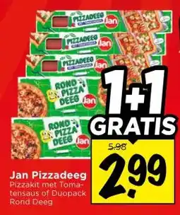 Vomar Voordeelmarkt Jan Pizzadeeg aanbieding
