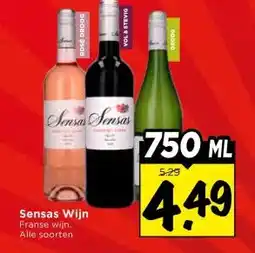 Vomar Voordeelmarkt Sensas Wijn aanbieding