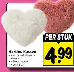Vomar Voordeelmarkt Hartjes Kussen aanbieding