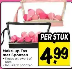Vomar Voordeelmarkt Make-up Tas met Sponzen aanbieding