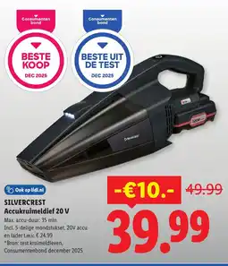 Lidl Silvercrest Accukruimeldief 20 V aanbieding