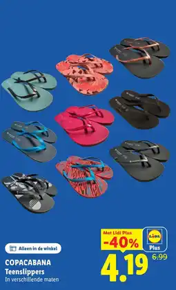 Lidl Copacabana teenslippers aanbieding