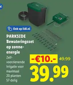 Lidl Parkside bewateringsset op zonne- energie aanbieding