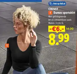 Lidl Crivit dames sportshirt aanbieding