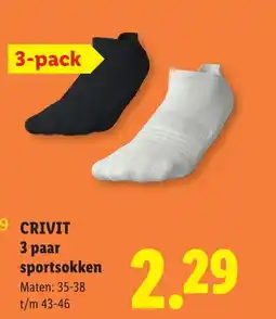 Lidl Crivit 3 paar sportsokken aanbieding