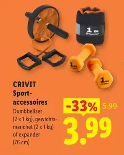 Lidl Crivit sport- accessoires aanbieding