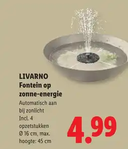 Lidl Livarno Fontein op zonne-energie aanbieding