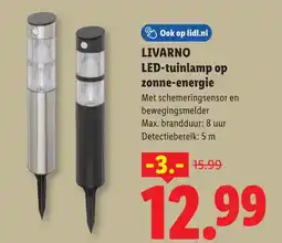 Lidl Livarno LED-tuinlamp op zonne-energie aanbieding