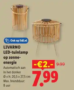 Lidl Livarno LED-tuinlamp op zonne- energie aanbieding