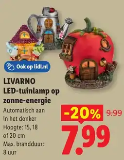 Lidl Livarno LED-tuinlamp op zonne-energie aanbieding