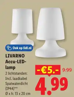 Lidl Livarno accu-led- lamp aanbieding