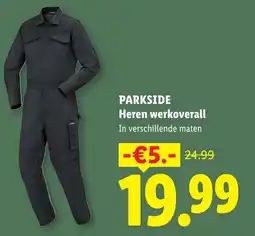 Lidl Parkside Heren werkoverall aanbieding