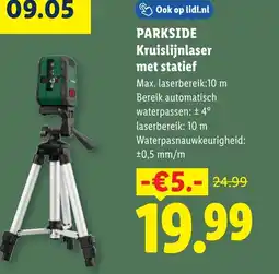 Lidl Parkside Kruislijnlaser met statief aanbieding