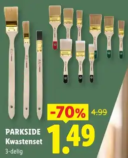 Lidl Parkside Kwastenset aanbieding