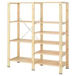 IKEA Hejne 2 elementen, met eindbeschermers/naaldhout, 154x50x172 cm aanbieding