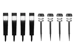 Lidl LIVARNO 4 LED-tuinlampen op zonne-energie aanbieding