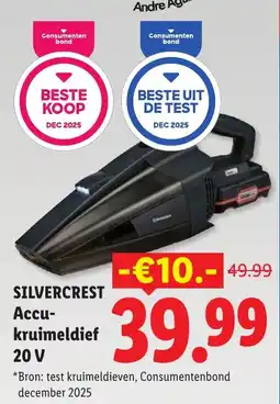 Lidl Silvercrest Accu kruimeldief 20 V aanbieding